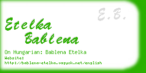 etelka bablena business card